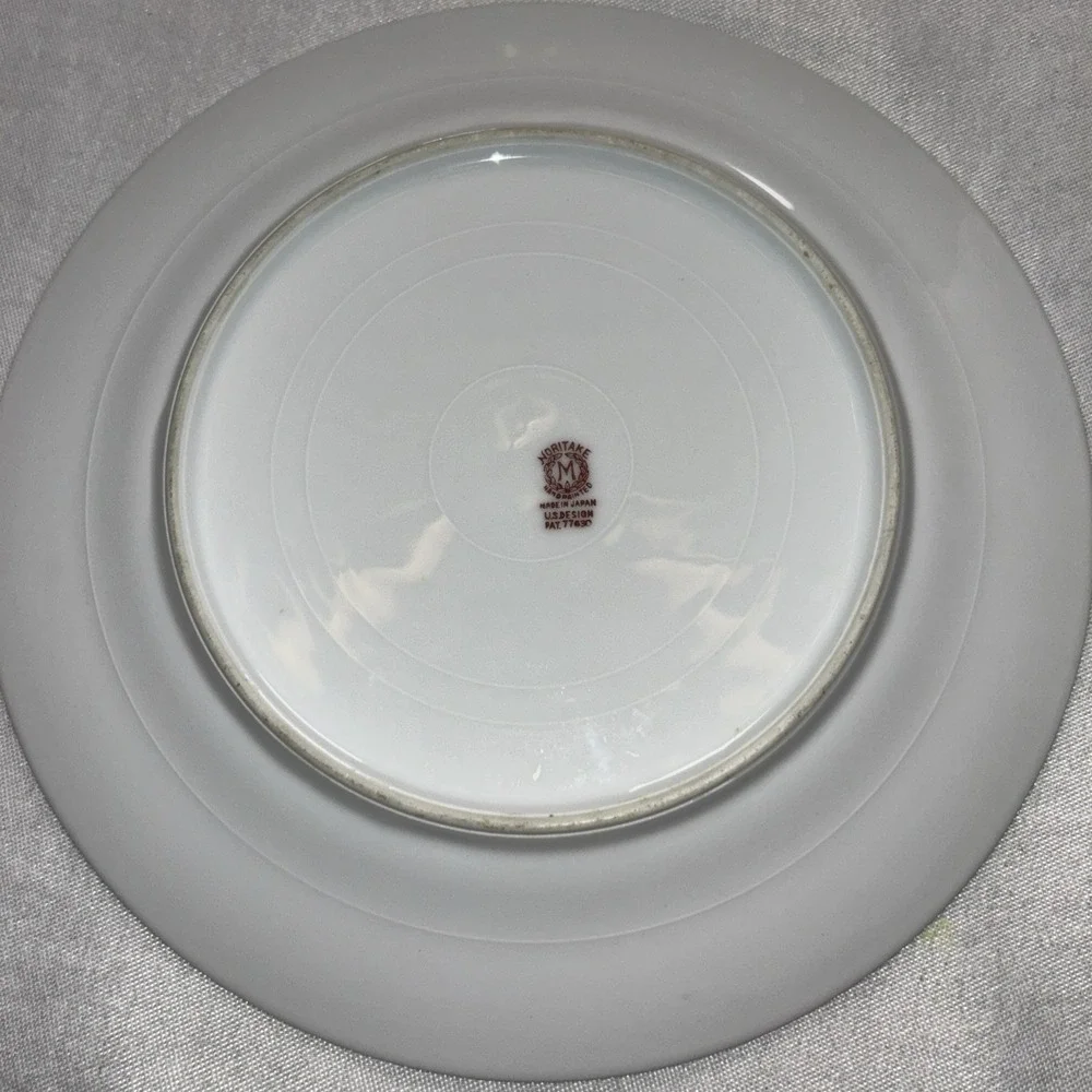 Noritake Porcelain China 37532/‎ 77630 Gilt (2) 10 Inch Plates Gold Circa 1921